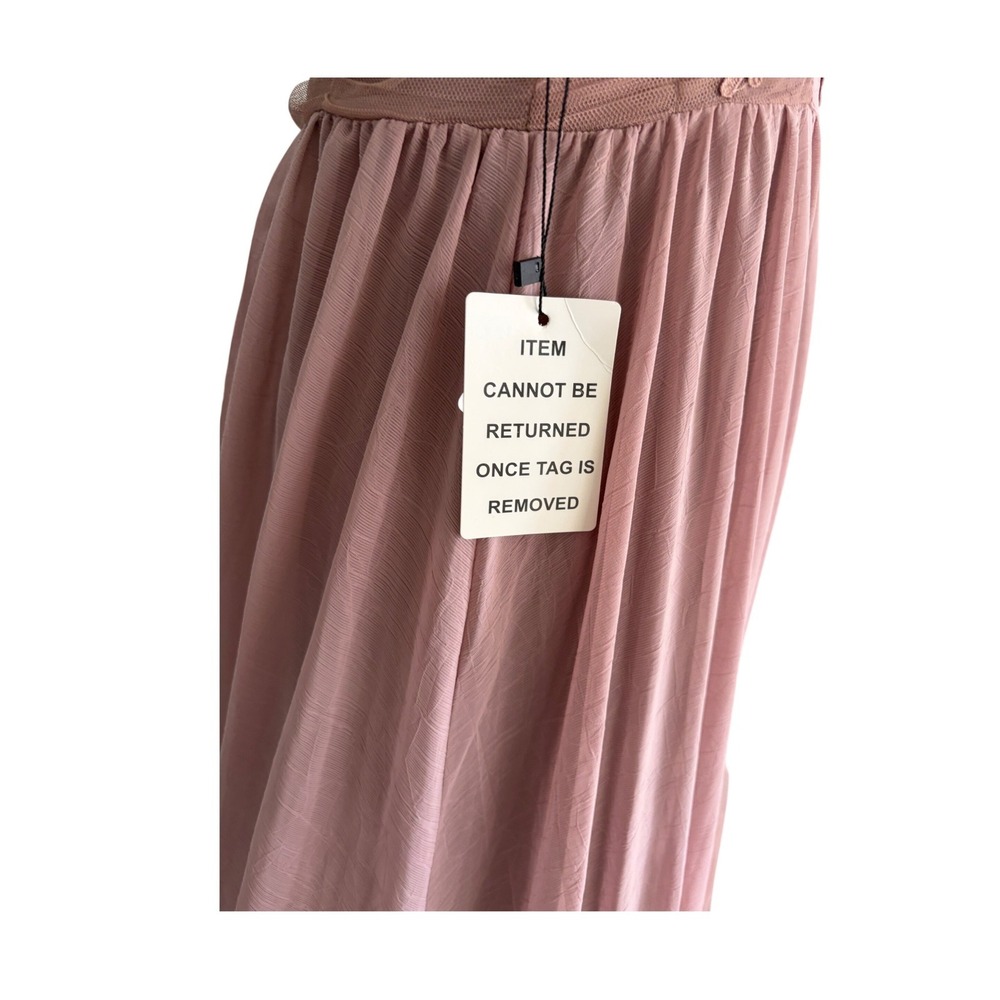 Mia Joy Joyfolie Mckenna Impact Maxi Dress Rose Taupe Wedding Dress XS - Picture 9 of 12